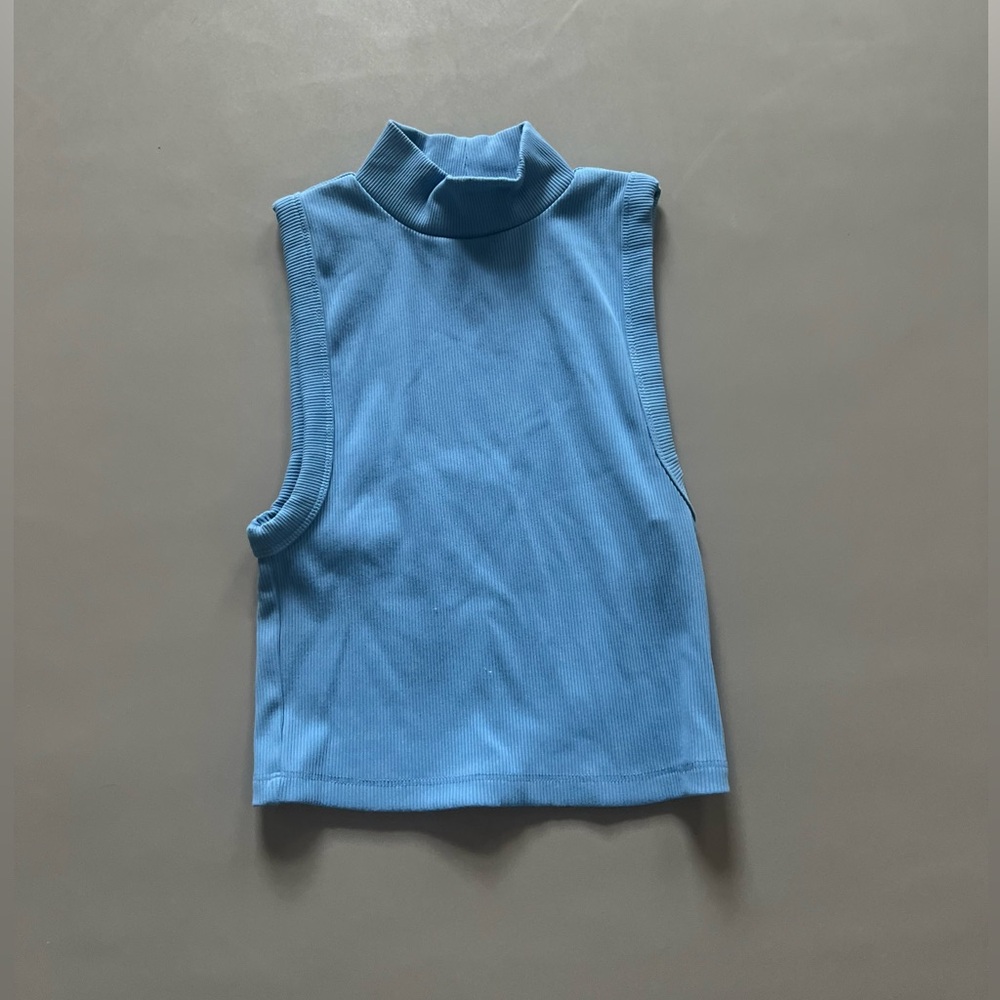Babaton Blue Turtleneck Top